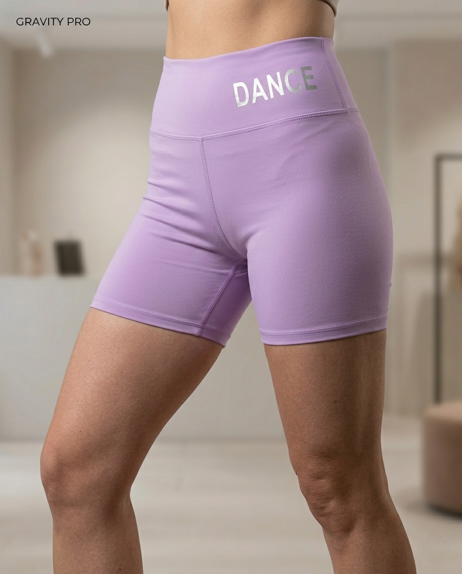 DANCE High Waist Biker Shorts (Purple)