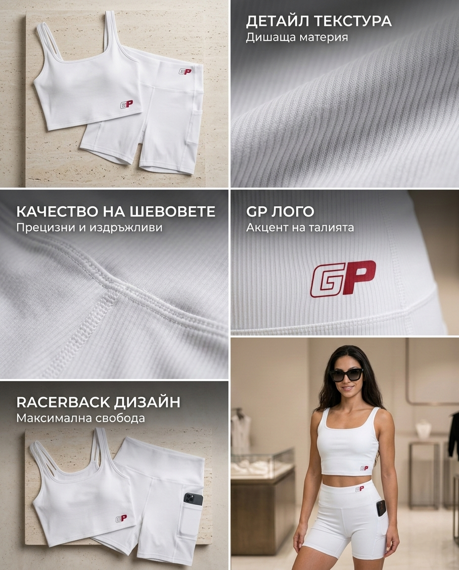 Дамски комплект ACTIVE POCKET SET – WHITE