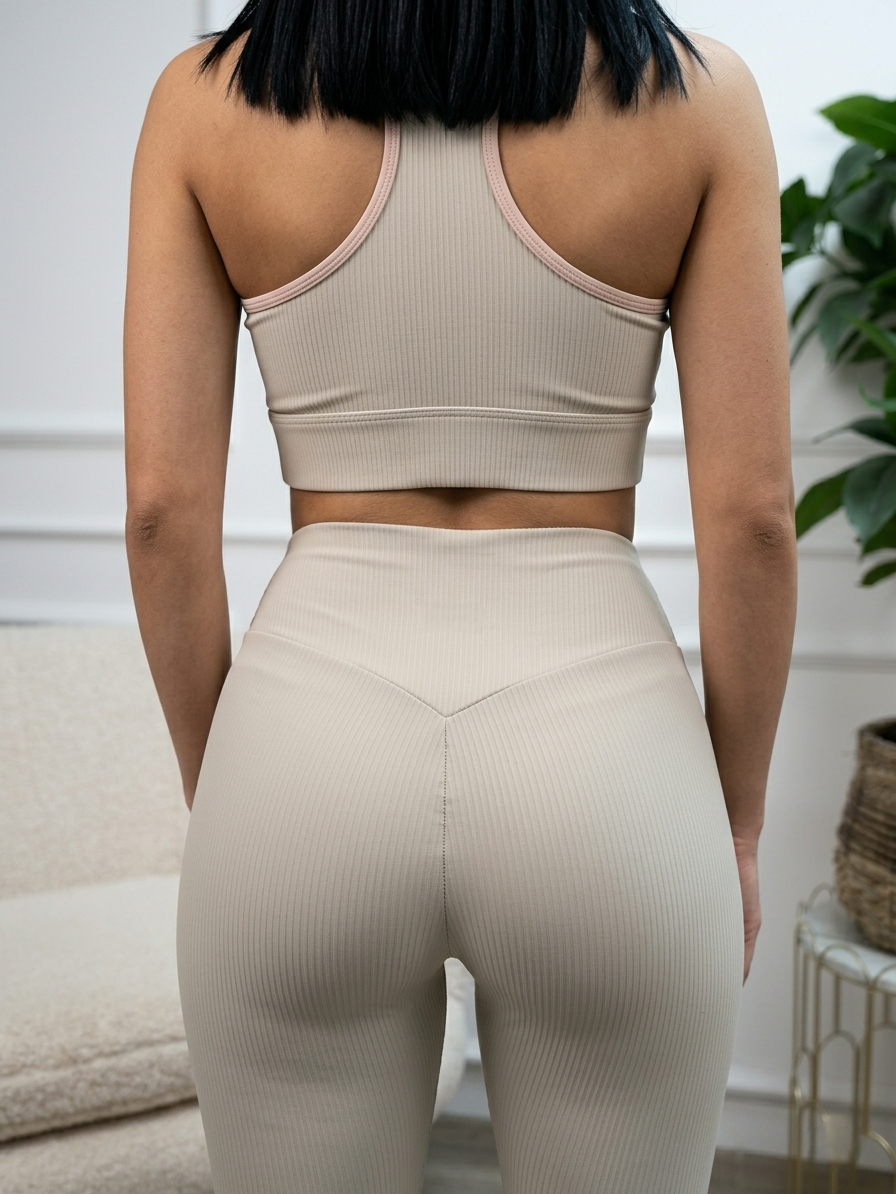 Дамски комплект RIBBED SCULPT SET – SAND