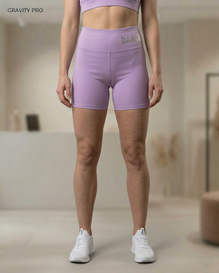 DANCE High Waist Biker Shorts (Purple)