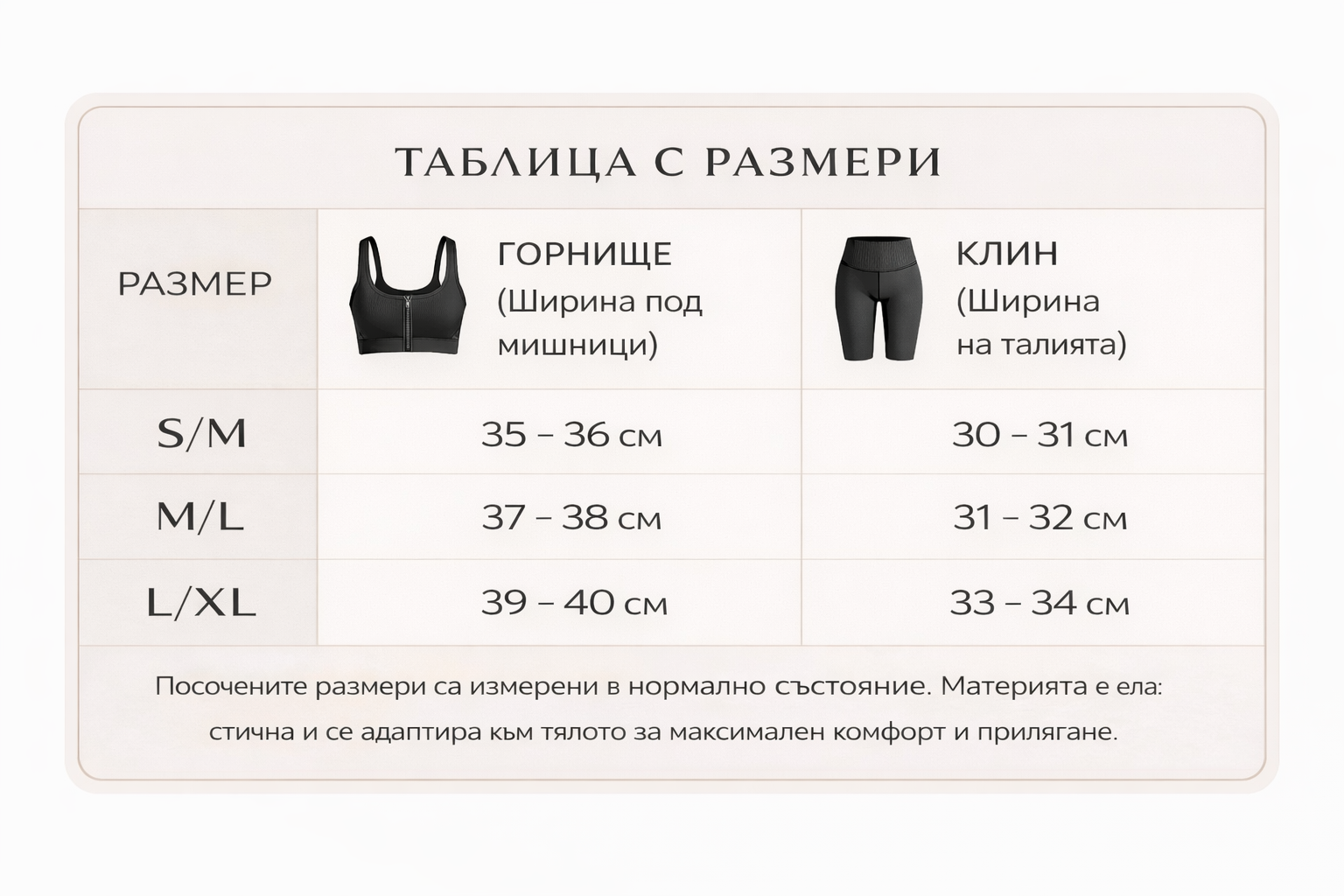 Gravity Size Guide