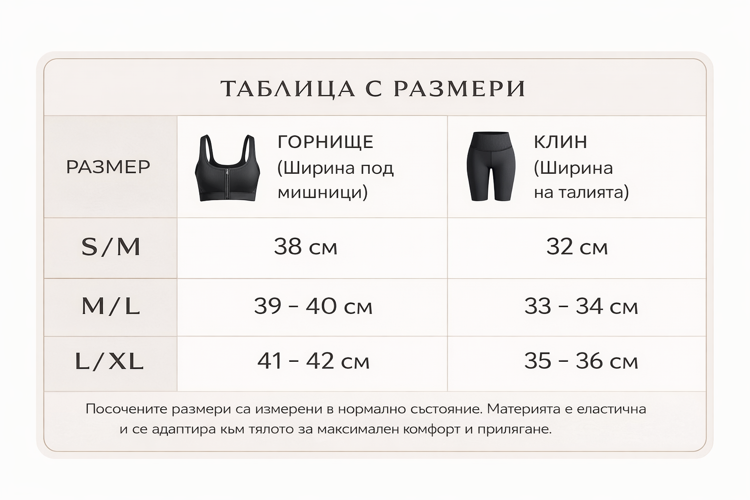 Gravity Size Guide