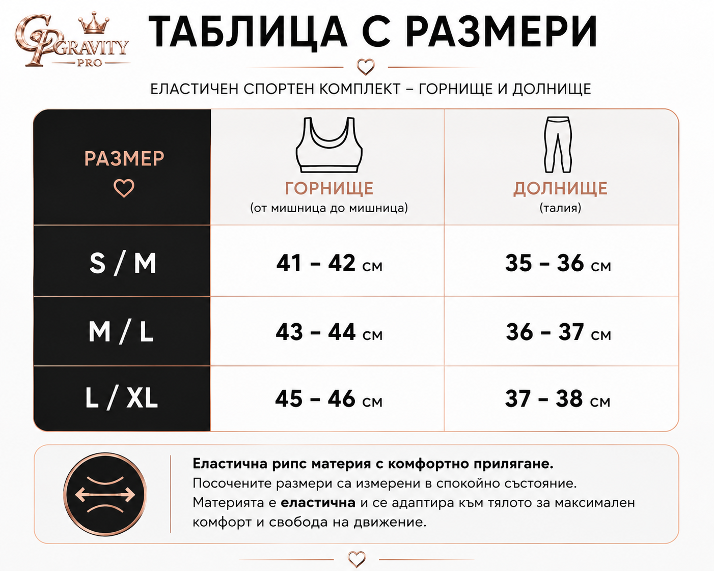 Gravity Size Guide