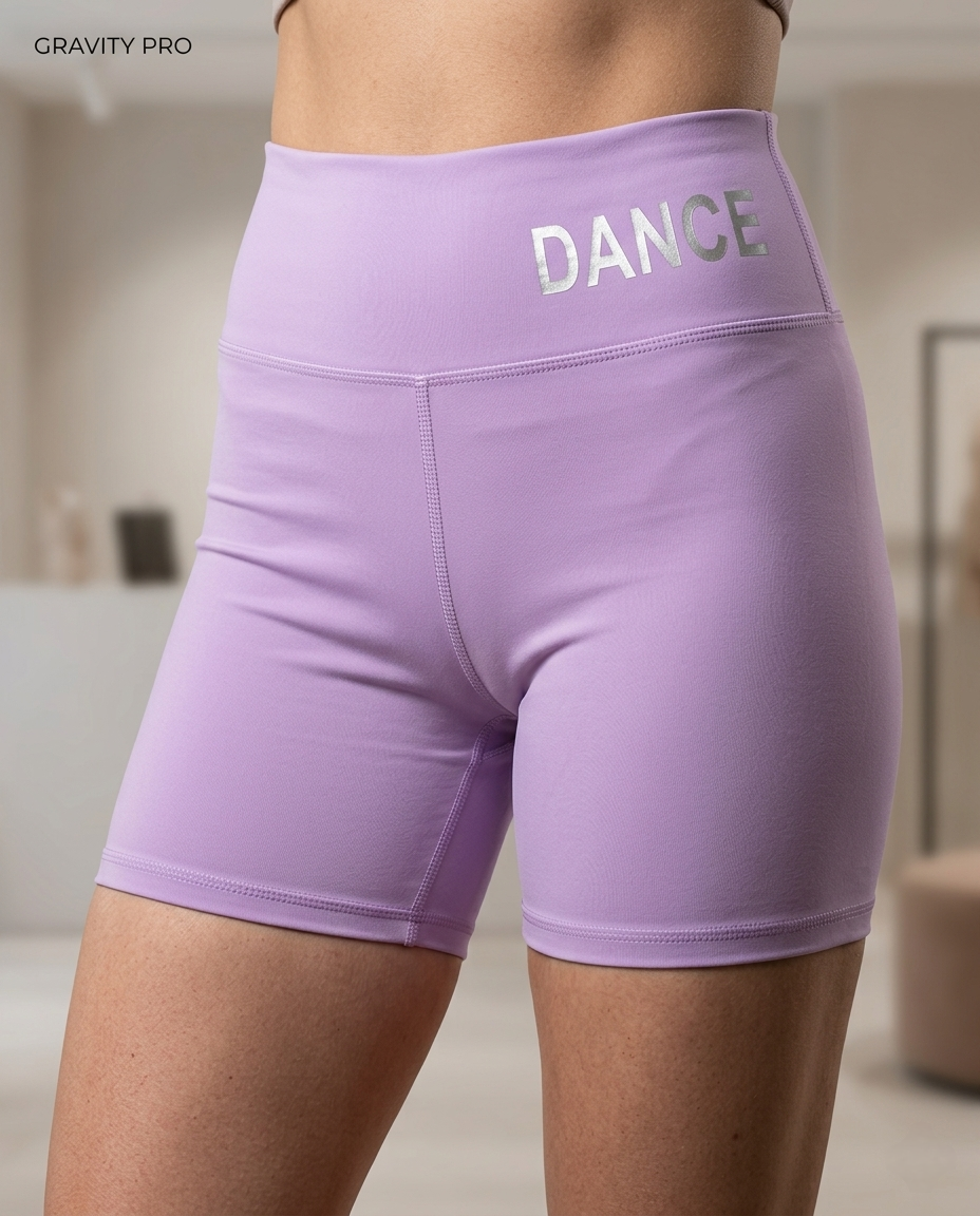 DANCE High Waist Biker Shorts (Purple)