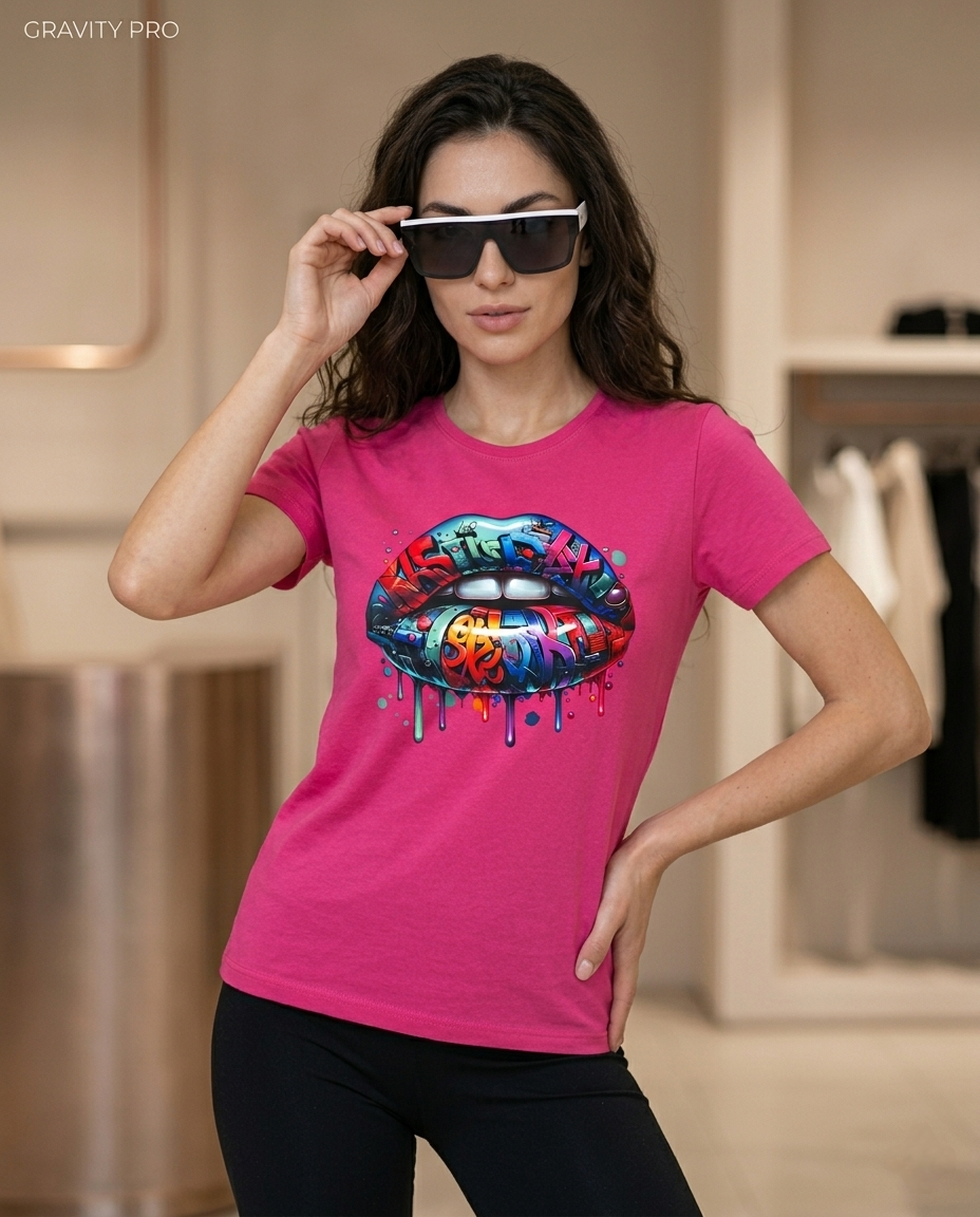 URBAN ICON – GRAFFITI LIPS PINK