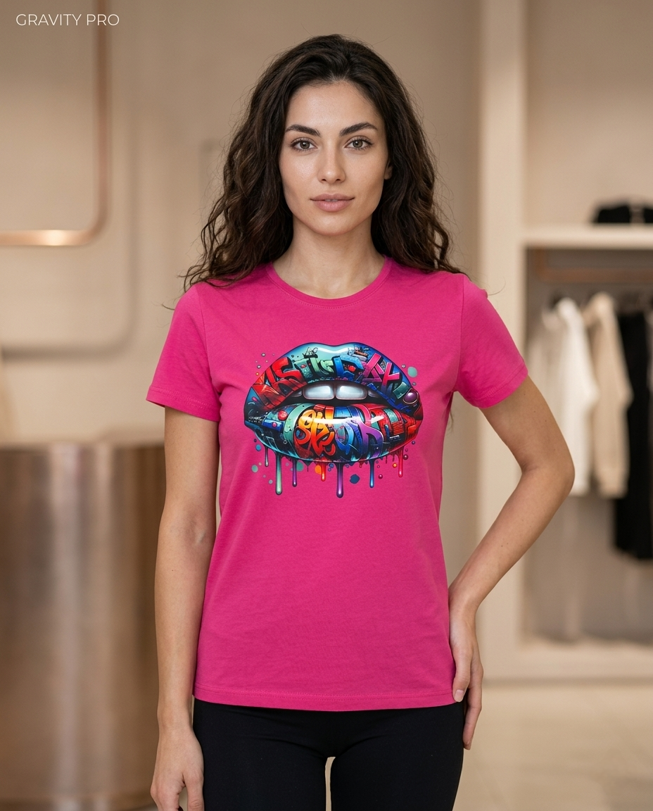 URBAN ICON – GRAFFITI LIPS PINK