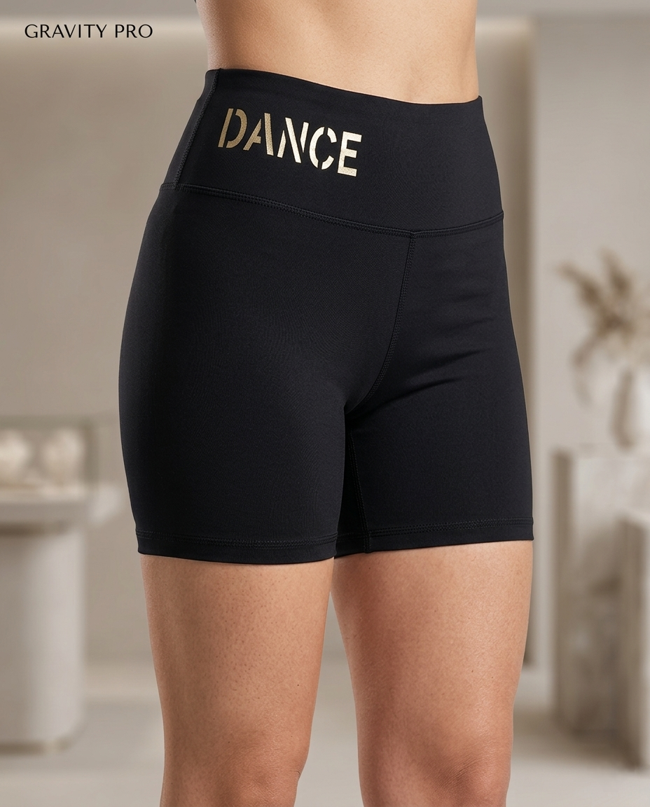 DANCE High Waist Biker Shorts (Black)